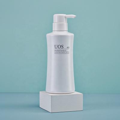 China White Cosmetic High Quality PET Body Lotion Hair Conditioner Bottle With Round Pump for sale