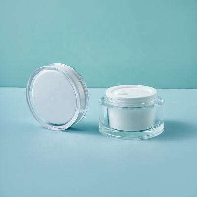 China Good Quality Cosmetic Plastic PMMA Jar 15g 30g 50g Face Cream Cream Jars With Lids for sale