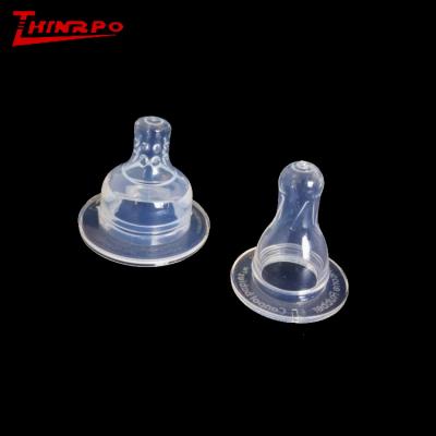 China Eco-friendly Custom Make Factory Replacement LFGB LSR Silicone Baby Bottle Nipple for sale