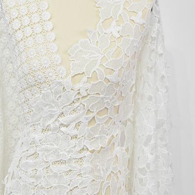 China Other Wedding Clothes Embroidery Lace Fabric French Lace Guipure Cord Lace Mesh Fabric For Dress for sale