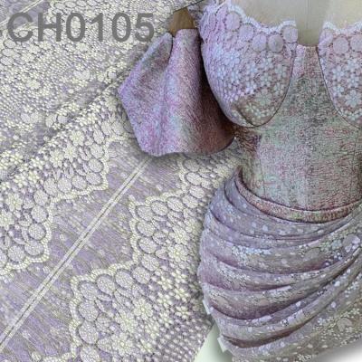 China Other Wedding Party Clothes Embroidery Lace Fabric Chantilly Lace Guipure Cord Lace Mesh Fabric Floral for sale