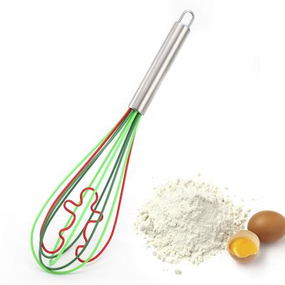 China Viable Kitchen Tool Christmas Stainless Steel Balloon Wire Beater Egg Beater Mixer Stirrer for sale