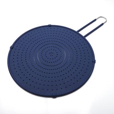 China Good Guard 20 Inch Viable Custom Silicone Mesh Strainer Anti Splash Shield Oil Grease Splatter Screen For Cooking for sale