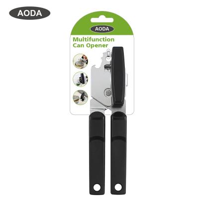 China Sustainable Custom Multi Function Tube Handle Stainless Steel Manual Drink Jar Tin Bottle Can Opener Set for sale