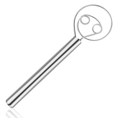 China Wholesale Viable 11.5 Inch Manual Egg Mixer Metal Beater Dough Beater For Bread Making for sale