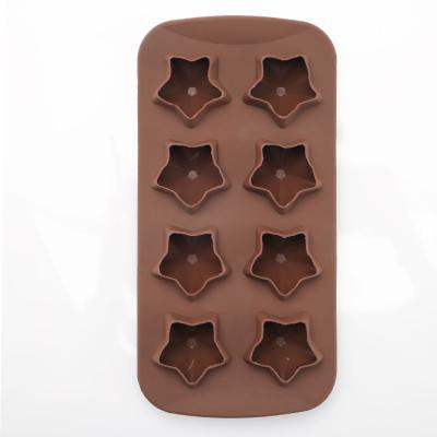 China Viable Five-pointed Chocolate Star Mold Chocolate Silicone Baking Mold For DIY Family Gift for sale