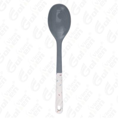 China Factory Direct Sale Viable Custom Nylon Handle Recycled Household Kitchen Tools Silicon Cooking Spoons for sale