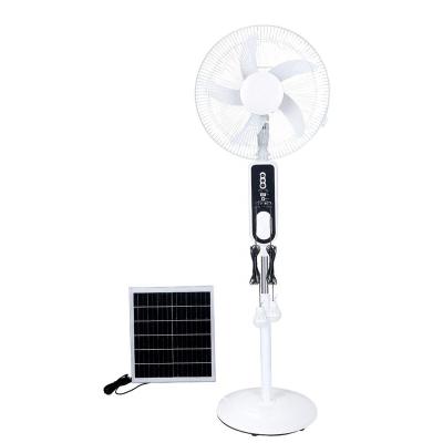 China AC DC Operation 16 /18-inch Lithium Battery Pedestal Standing Rechargeable Fan With Brushless Motor for sale