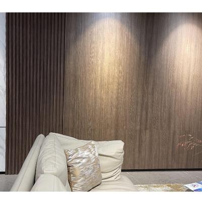 China ECO-Friendlyfireproof+waterproof the latest global best-selling wood grain WPC decorative fluted PVC wall panel for interior wall ceiling decoration for sale