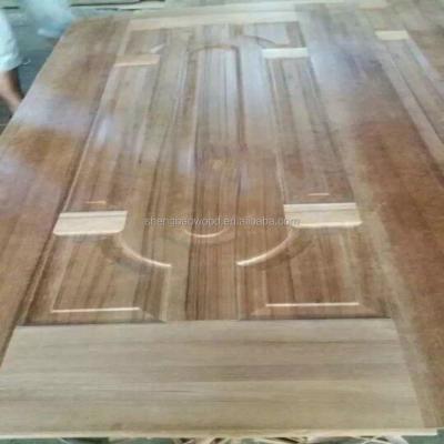 China Traditional Teak Oak Ash Sapele Beech Walnut Melamine MDF Plywood Door Skin for sale