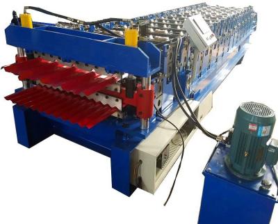 China Building Material Shops Aluminum Roofing Sheet Roll Forming Machine Double Layer Metal Tile Making Machine in China for sale