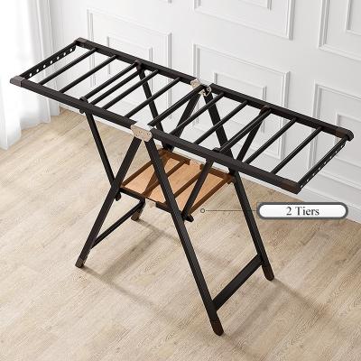 China Multi-Functional Aluminum Portable Folding Folding Clothes Drying Rack Cloth Hanger Rack Balcony Dryer Rack For Laundry for sale