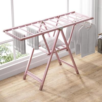 China Multifunctional Collapsible Rack Laundry Steel Material Folding Clothes Drying Rack for sale