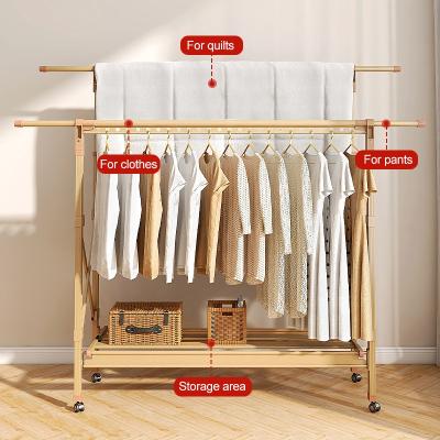 China Sustainable Stainless Steel Laundry Clothes Drying Rack Garment Dryer Rack Aluminum Folding Clothes Rail Mannequins Rack for sale