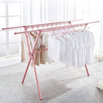 China Multifunctional Rack Foldable Balcony Adjustable Type Stainless Steel Folding X Clothes Drying Rack For Garment Clothing Cloth Hangers Racks Rack for sale