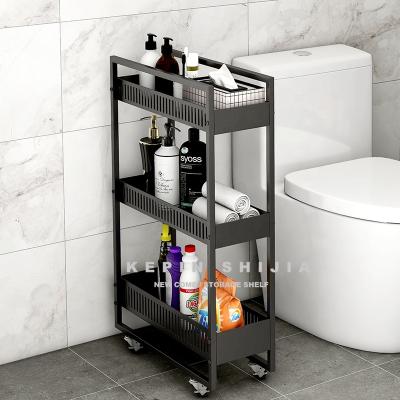 China Bathroom Corner Storage Stand Durable ABS Plastic Plastic Adjustable Height And Shelf Space Saving Bathroom for sale