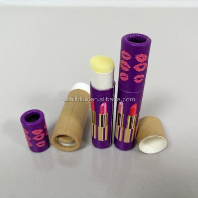 China Handmade Custom Logo Toothpaste Packaging Eco Friendly Lift Up Round Lip Balm Tube Cardboard Paper Pencil Case for sale