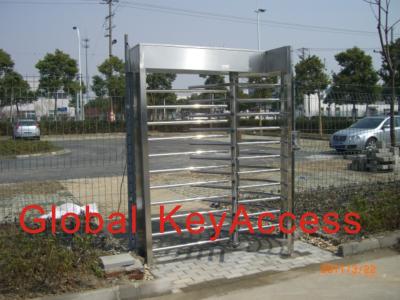 China Outdoor Access Full Height Turnstiles Anti Tailgate and Anti Reverse Back 1 Lane 2 Lane 3 Lane for sale