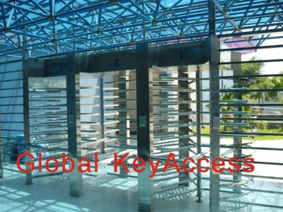 China Security Full Height Turnstiles Three Lanes Double Direction Access Control For Factory Use for sale