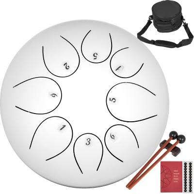 China Healthy Therapy/Meditation/Yoga Wholesale 10 Inch 8 Tones Ethereal Handpan Drum Ethereal Drum Props for sale