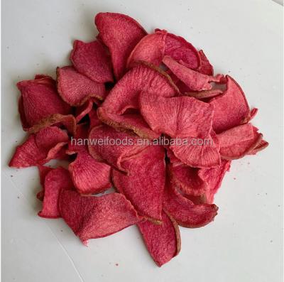 China OU Dried Fruits Vegetables Radish Slices Dried Red Turnip Chips for sale