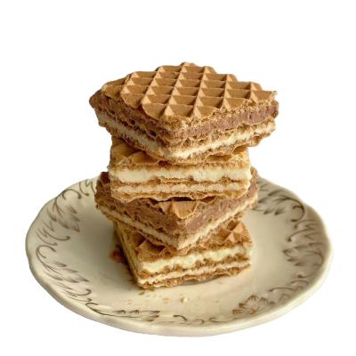 China Coffee Milk Flavor Waffle Sandwich Cookies Sugar Cream Wafer Sandwich Cookies for sale