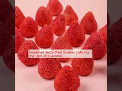 Sweetened Freeze-Dried Strawberry Mix 5kg, 1 Year Shelf Life Guarantee