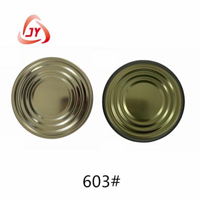 China 603 #（153mm）TFS Hard open End Food packaging Gold and Plain Food Lid for sale