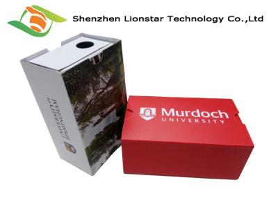 China Customized Logo Colorful Cardboard VR Goggles With Conductive Foil Push Button for sale