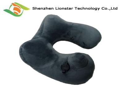 China Velvet inflatable air travel pillow Customized Logo with eco friendly  material for sale