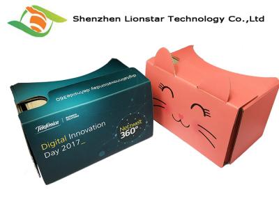 China 3D Virtual Reality Cardboard Box , Immersive Virtual Reality Phone Vr Cardboard  for sale