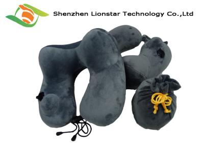 China Almohada inflable del viaje del diseño de la chepa con los auriculares y el bolso de lazo en venta