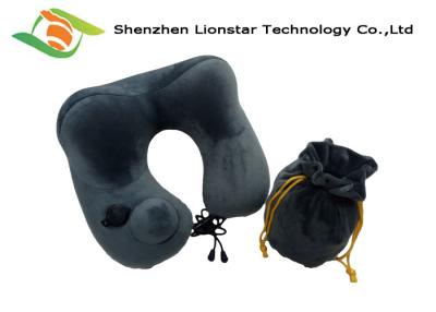 China Soft Colorful Inflatable Travel Pillow Keeps Your Neck With Washable Cover for sale