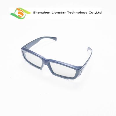 China Black Frame Plastic 3D Glasses , 3D Movie Goggles Polarized Efficiency 99.9% for sale