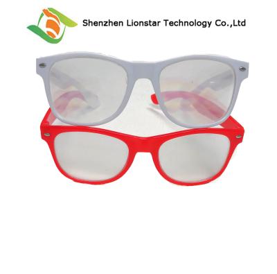 China Heart Diffraction Glasses For Watching Fireworks Flame , Diffraction Lenses Glasses for sale