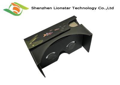 China Folded Cardboard Virtual Game Goggles , Advertising Gift Virtual Reality Cardboard Box for sale