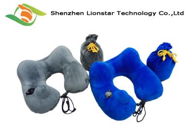 China Almohada inflable del viaje de la ayuda del cuello del aire, almohada cómoda en forma de 