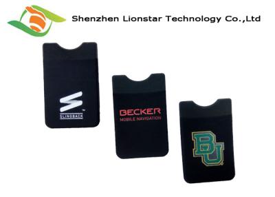 China Custom Logo Cell Phone Credit Card Holder ,  Slim Adhesive Cell Phone Wallet for sale