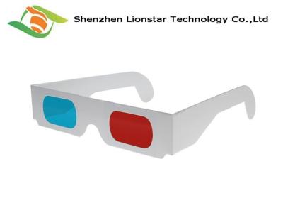 China 3D Theater System Red Cyan Anaglyph 3d Glasses 0.2mm PET Lenses CE FDA EN71 SGS for sale