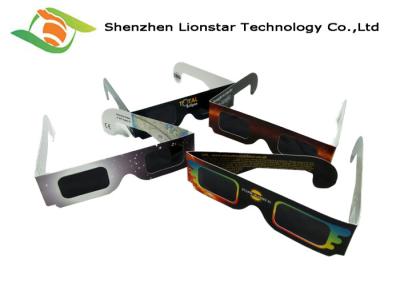 China Colorful Printing Paper Passive 3D Glasses Solar Eclipse Glasses Custom Brand Logo for sale