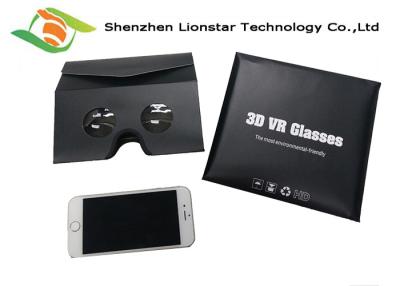 China Promotional Flat Type Virtual Reality Goggles , Customized Logo Google Cardboard 3D for sale