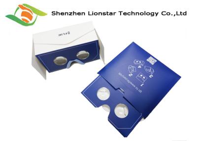 China Foldable Cardboard VR Glasses Envelope Shaped With Customized Lens Diameter for sale