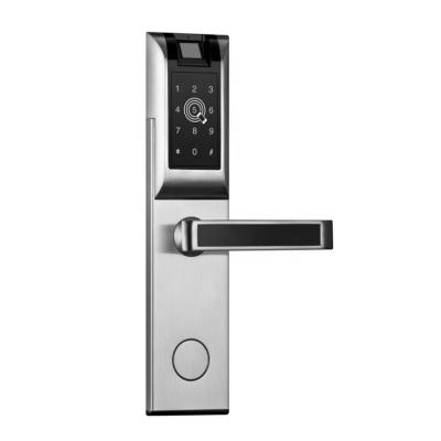 China Zinc Alloy Fingerprint Biometric Zinc Alloy Mortise Stainless+ Mortise Apartment ANSI App Control Password Mobile Door Lock for sale