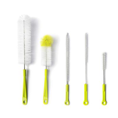 China Newest +smooth Ruisen environmental friendly design 360 degree rotating baby nipple cleaning brush silicone bottle brush for sale