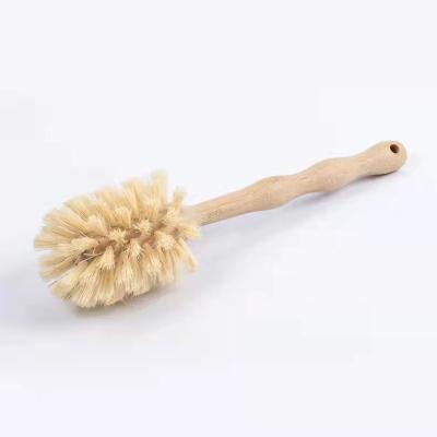 China Environmental Friendly +smooth Ruisen Bathroom Sisal Fiber Toilet Cleaning Brush With Long Handle for sale