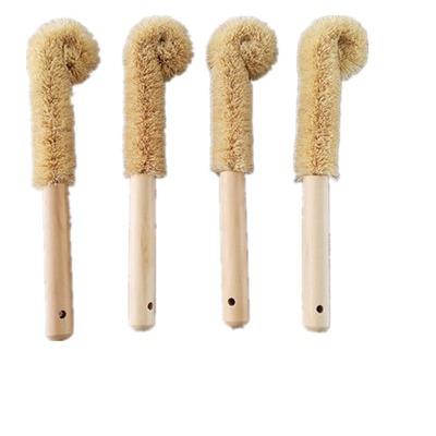 China Factory Wholesale Eco-Friendly Steel Plastic Long Bristle Natural Hair +smooth Ruisen Nylon Cleaning Brush For Bottleneck Wine Bottle for sale