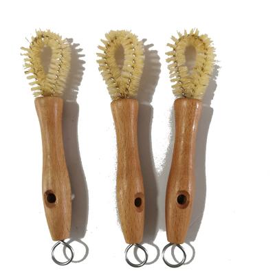 China Wholesale Viable Ruisen Brush Horse Hair Cleaning Wooden Brush Cleaner With Long Wooden Handle for sale