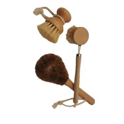 China Wooden Mini Bamboo Dish Cleaning Brush Kitchen Cleaning Brush Ruisen Hot Selling Fiber Handle Kitchen Cocos Sisal Washing Brushes for sale