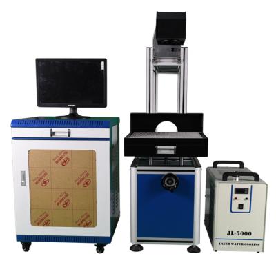 China Laser Marking Hot Sale Metal Tube And Bottle CO2 Laser Marking Machine Wuhan On Acrylic Fish Tank For Pet Bottle for sale