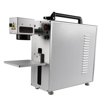 China Portable and Desktop 10w CE Ear Mark Laser Marking Marking Certification for Cattle Fiber Marker PVC Laser Engraving Machine Plastic Pen for sale